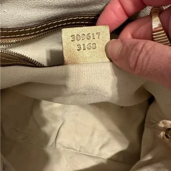 Gucci Brown Shoulder Bag with Leather Trim - Picture 5 of 11